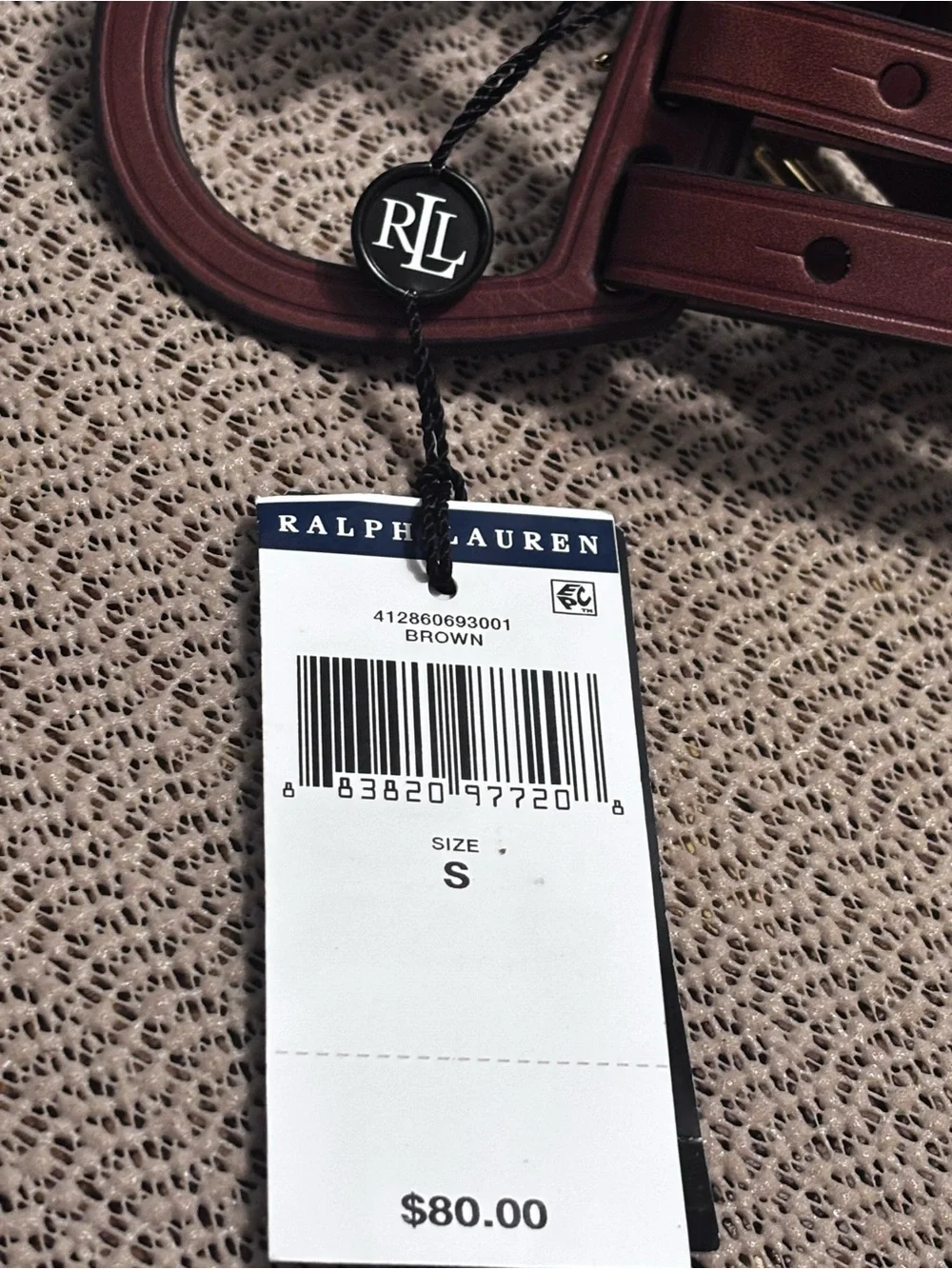 Lauren Ralph Lauren Tri-Strap Leather Belt Women’s Brown Size Small